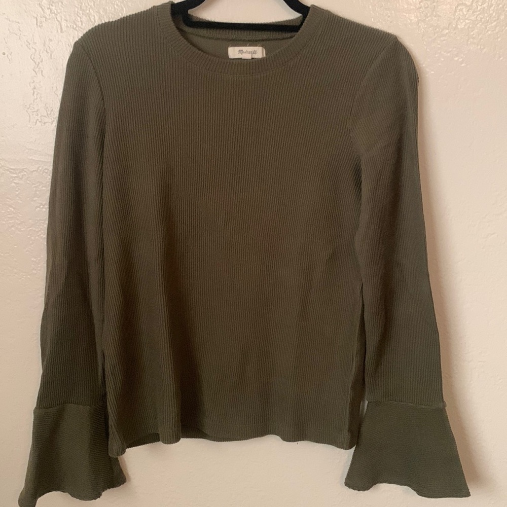 Madewell Ribbed Bell Sleeve Top